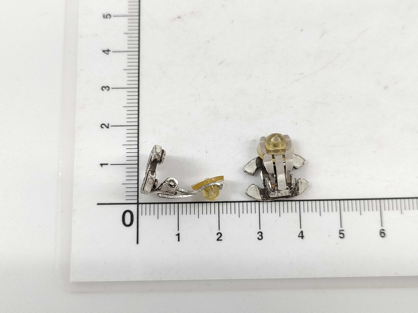 CHANEL Coco Mark Logo Earrings with Rice