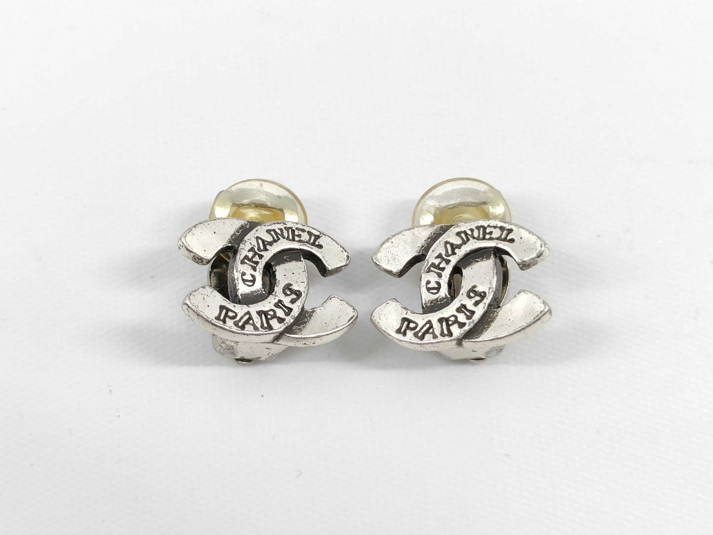 CHANEL Coco Mark Logo Earrings with Rice