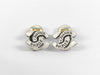 CHANEL Coco Mark Logo Earrings with Rice