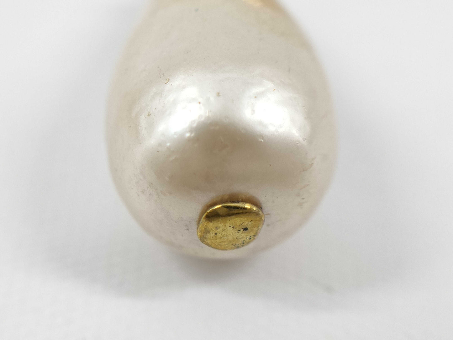 CHANEL Pearl Coco Mark Earrings with Rice