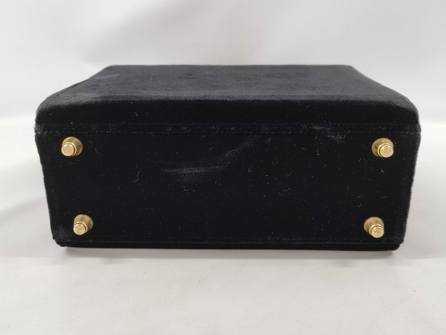 FENDI Velvet Box Handbag Black Handbag