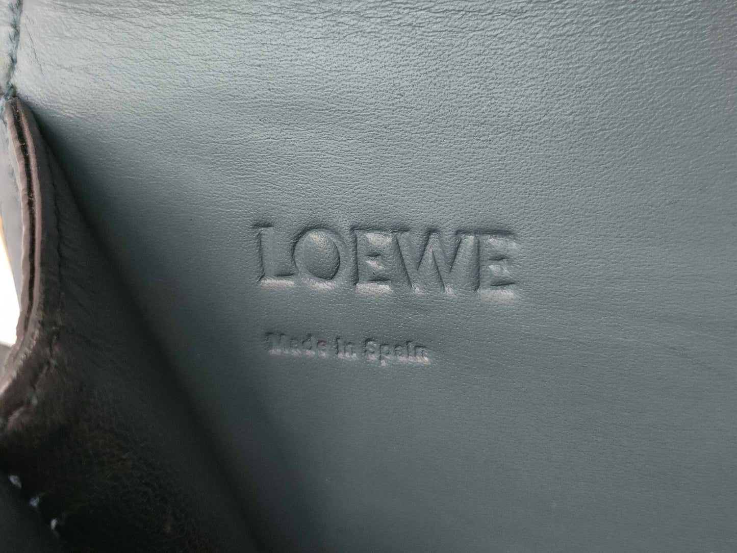 LOEWE Leather Barcelona Shoulder Bag, Blue