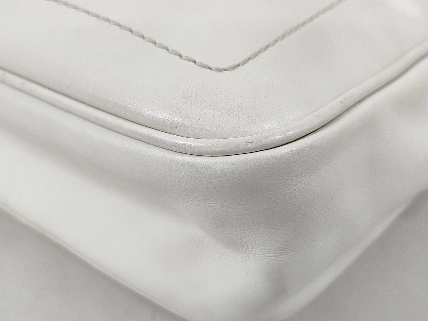 Miu Miu Beaded Leather Shoulder Bag in White