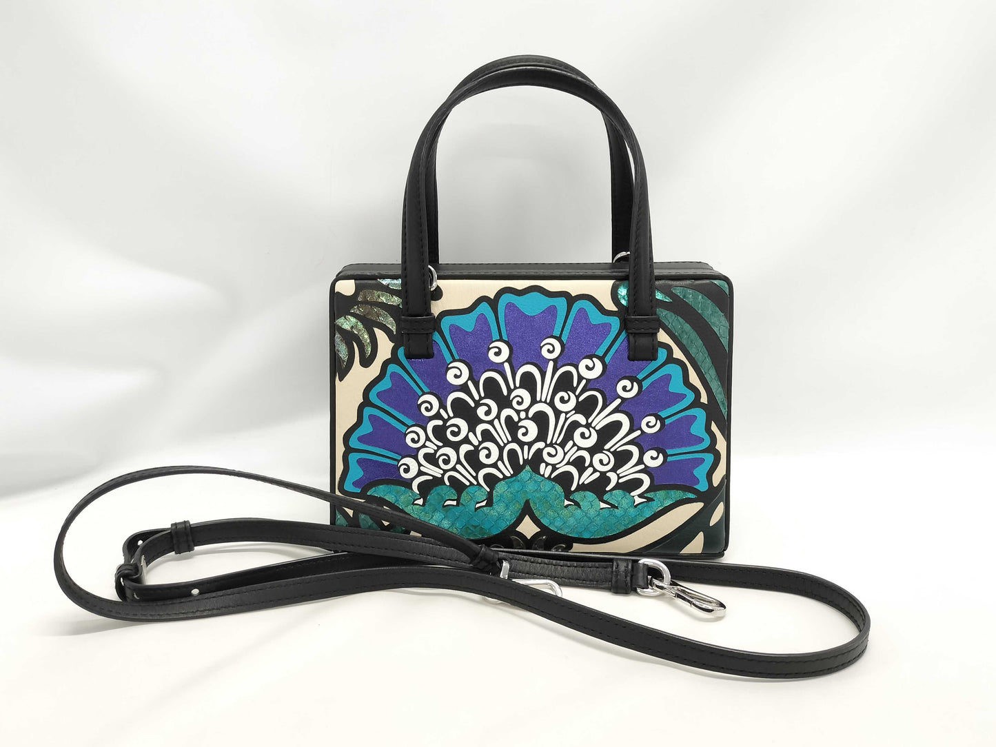 LOEWE Leather Postal Small Blue/Black Shoulder Bag