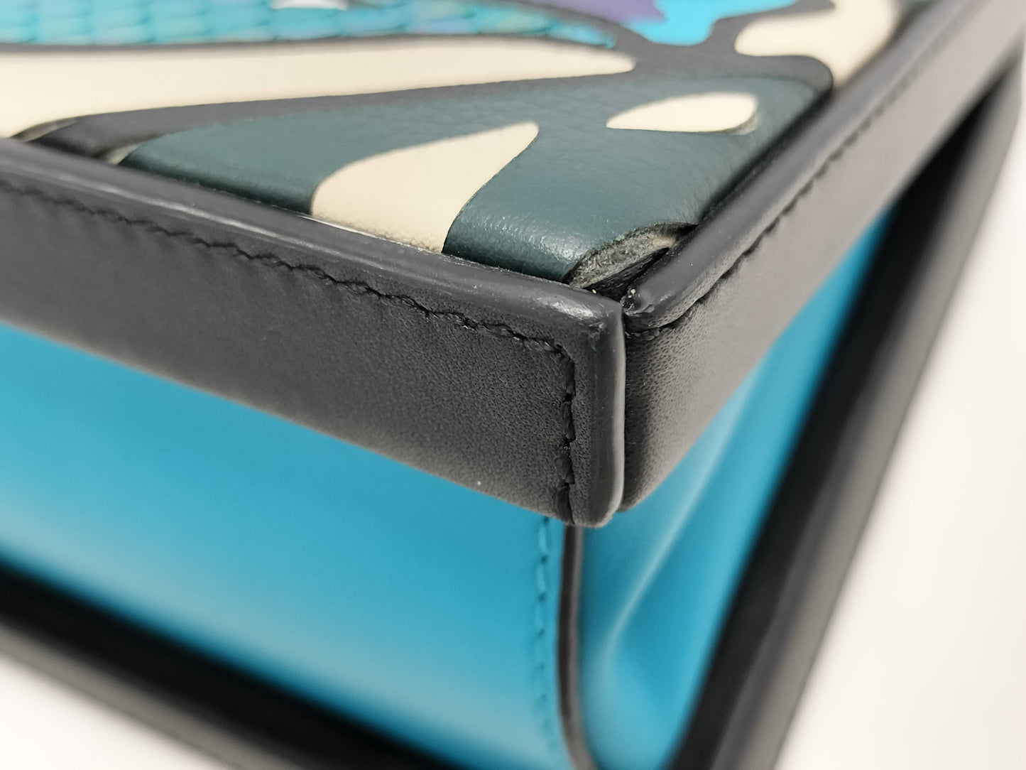 LOEWE Leather Postal Small Blue/Black Shoulder Bag