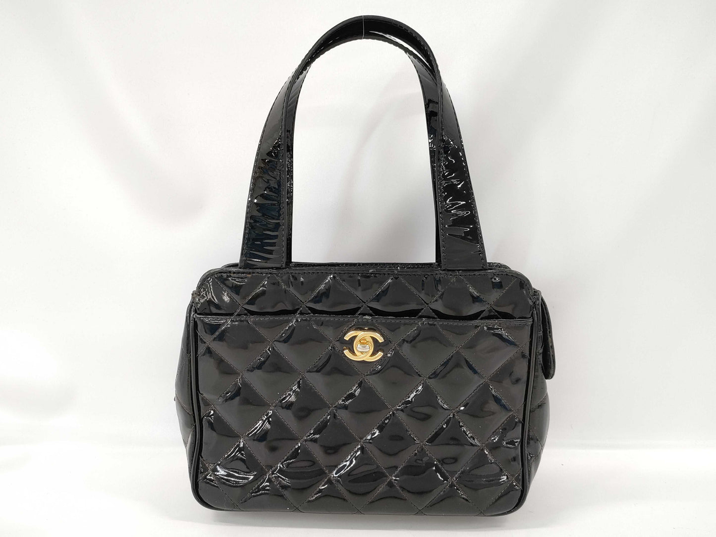 CHANEL Matelasse Handbag Patent Leather Handbag