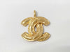 CHANEL Coco Mark Matelasse Pendant Necklace Top GP Pendant Top