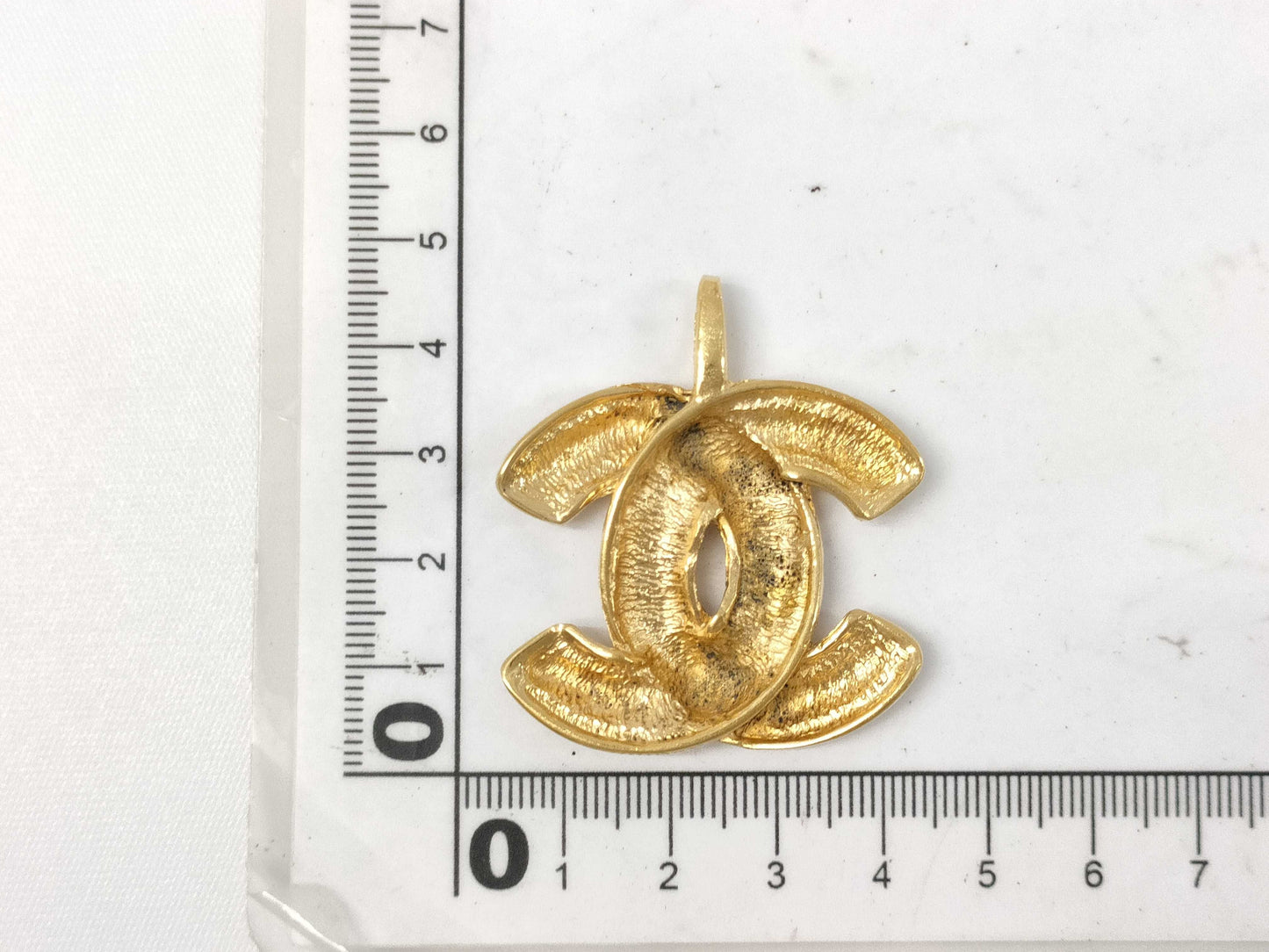 CHANEL Coco Mark Matelasse Pendant Necklace Top GP Pendant Top