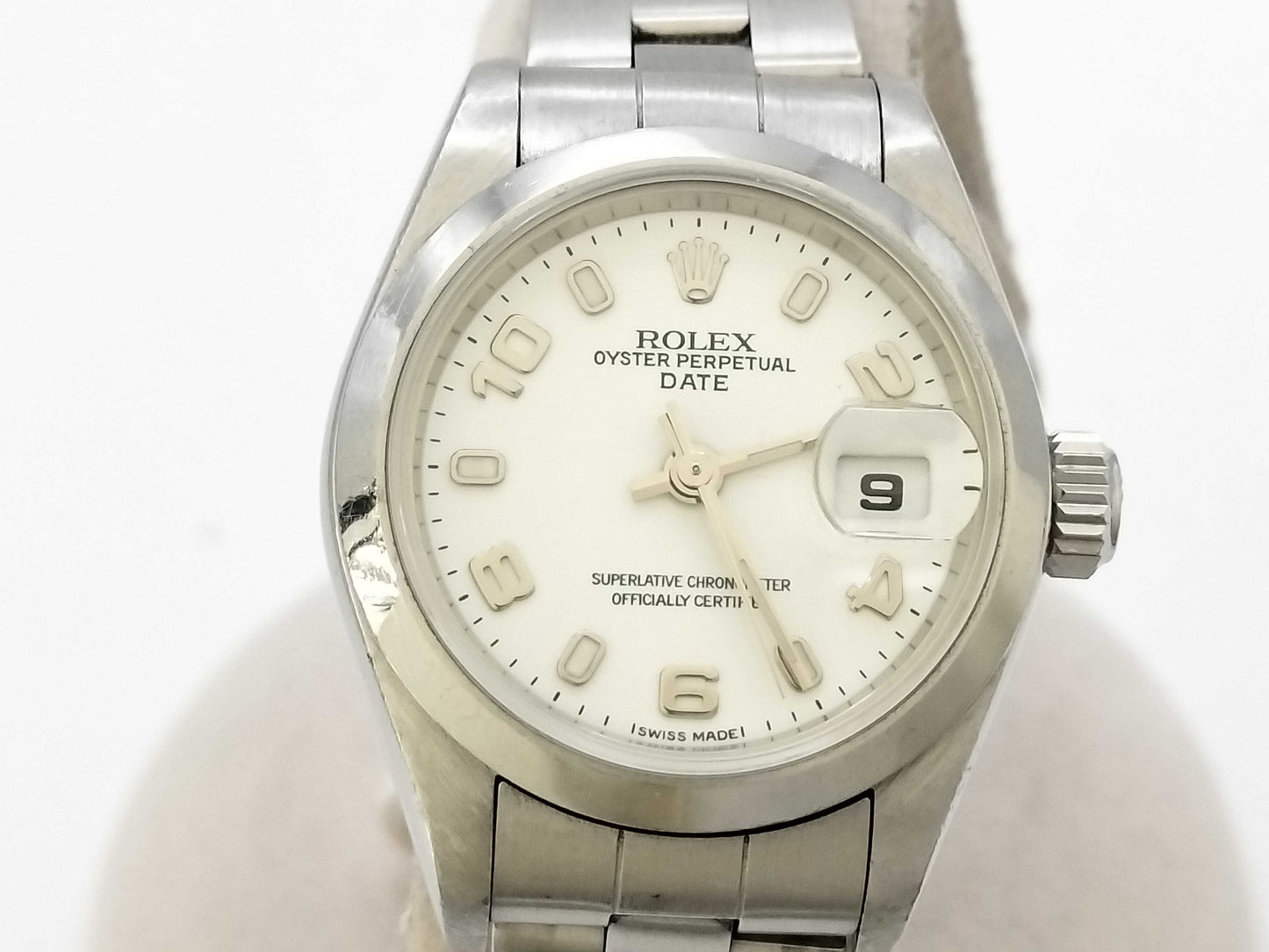 ROLEX Oyster Perpetual Date 79160 K949270 White Dial Women's Watch