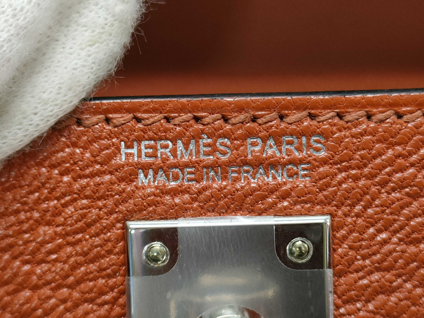 HERMES Kelly Mini II Cuivre Shoulder Bag with P hardware, Chevre U stamp, and protective seal