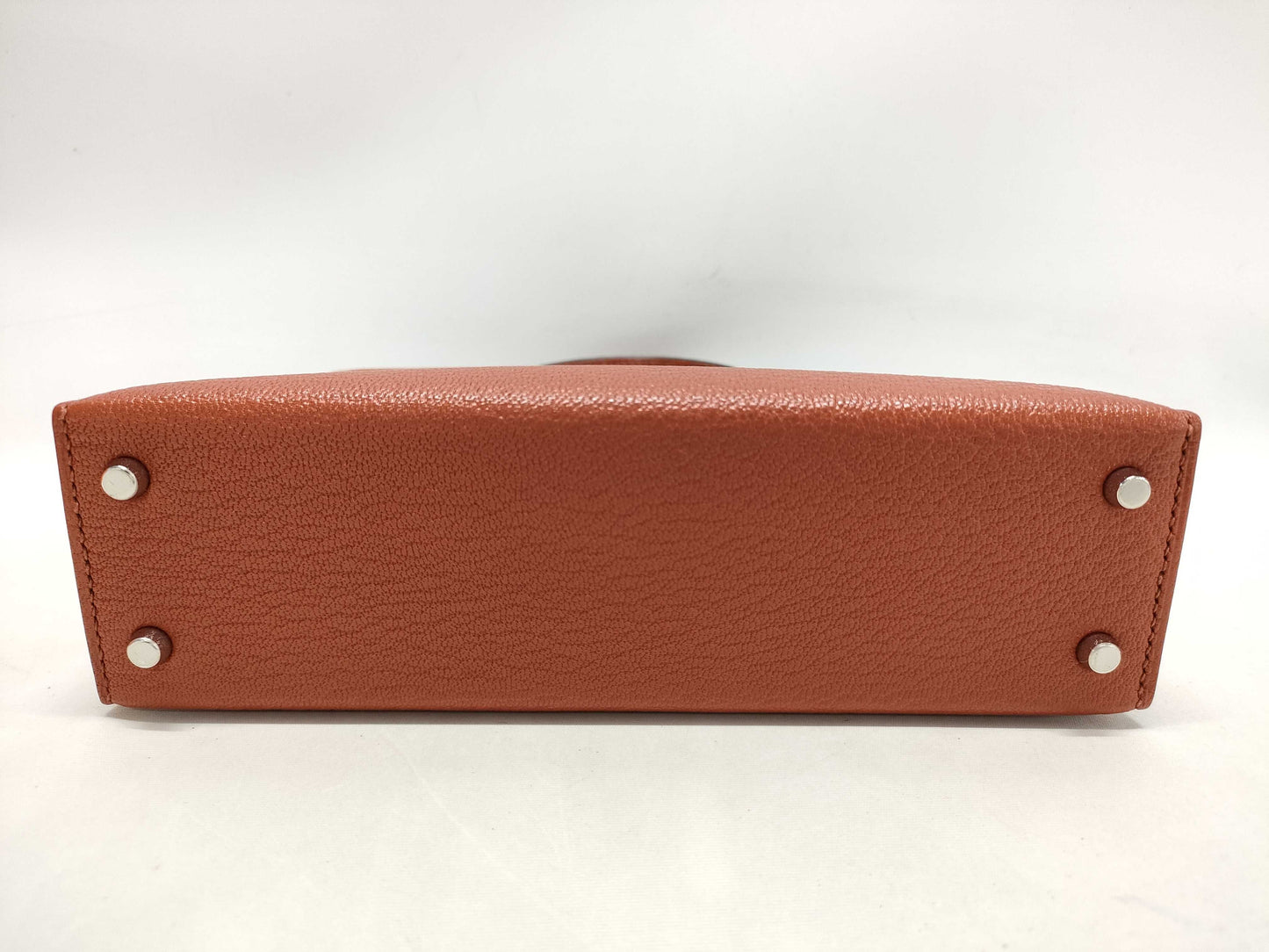 HERMES Kelly Mini II Cuivre Shoulder Bag with P hardware, Chevre U stamp, and protective seal
