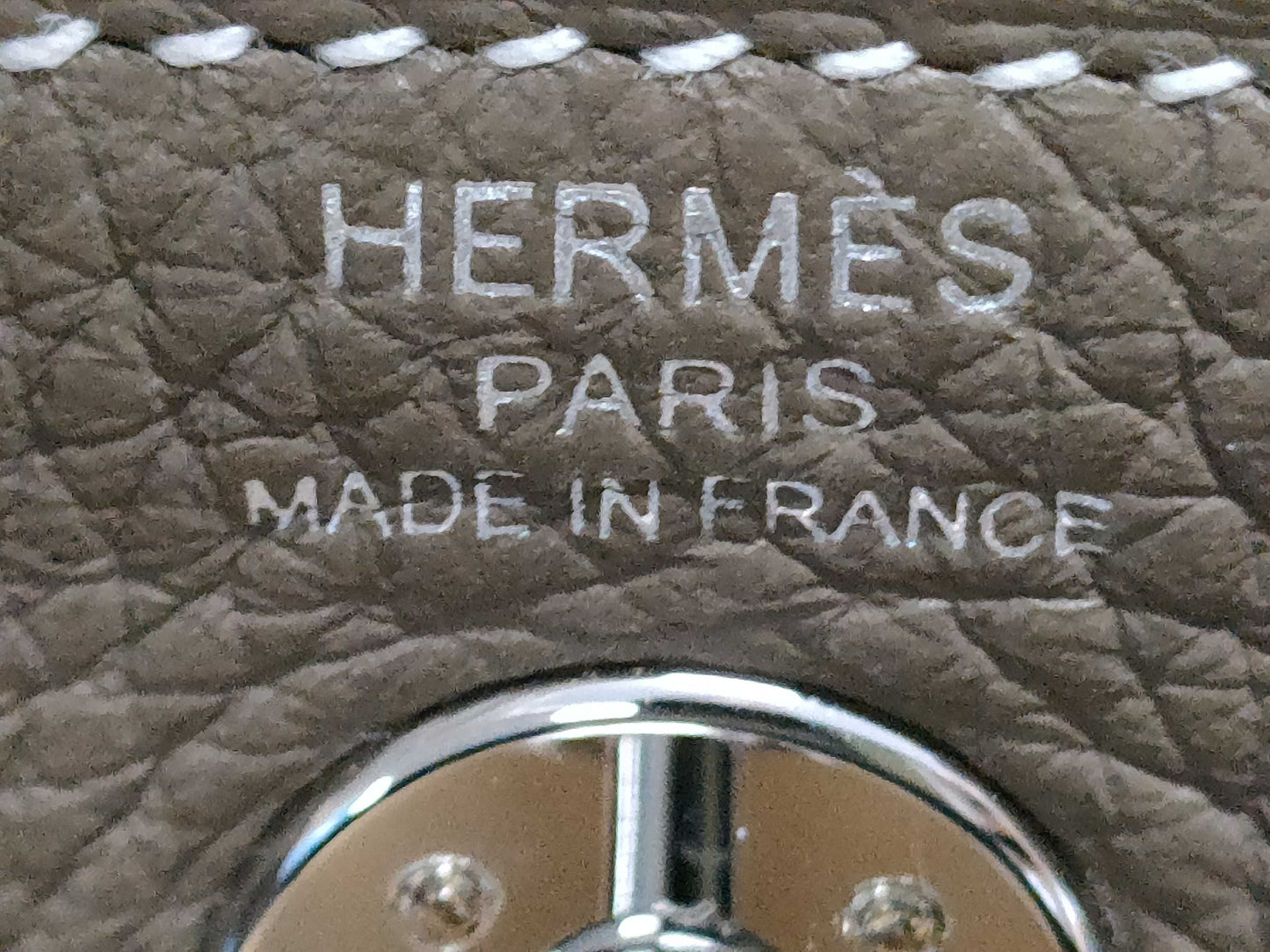 HERMES Lindy Mini Taurillon Etoupe Shoulder Bag with P Hardware and Double Stamp