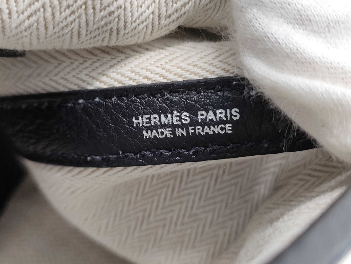 HERMES Garden Party TPM Negonda Handbag in Black with Silver Hardware and B Stamp