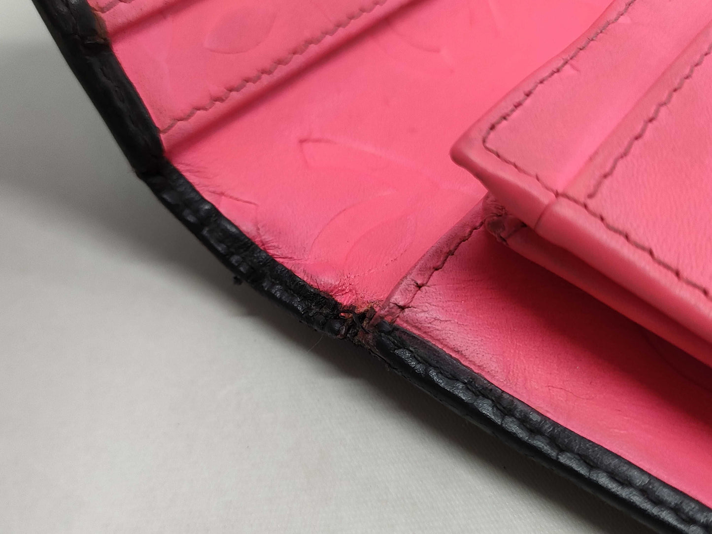 CHANEL Cambon Bifold Wallet with Coco Mark Patent, Black and Pink, 14th Series