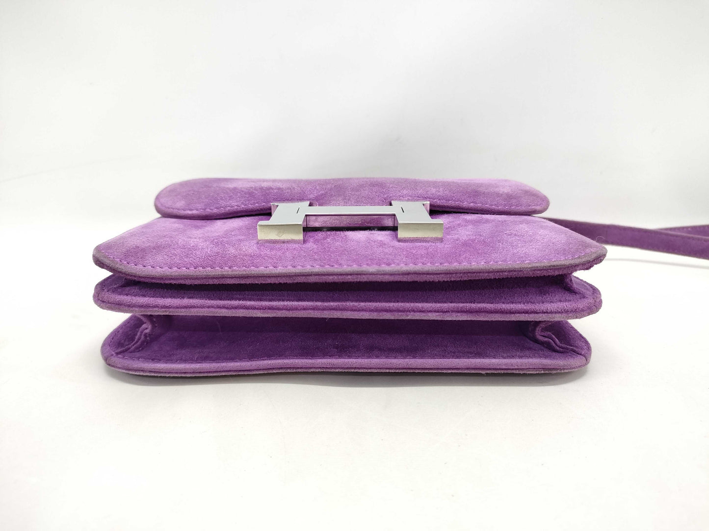 HERMES Constance Mini Dobris Anemone Shoulder Bag with Silver Hardware and Z Stamp