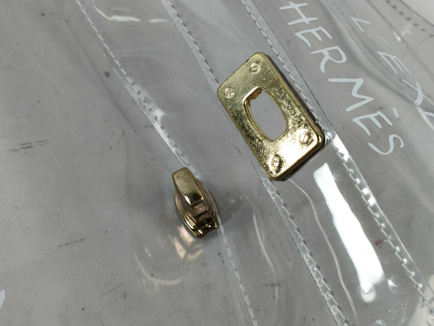 HERMES Kelly Kelly Vinyl Handbag