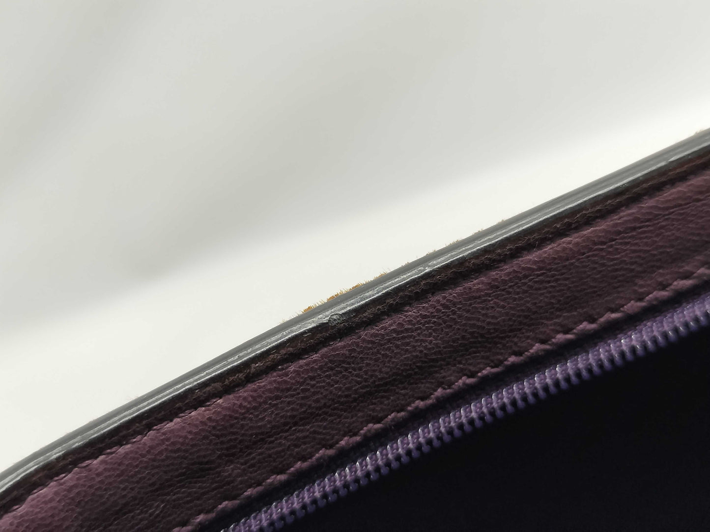 CHANEL Harako CO Mark Clutch Bag Beige Purple No. 6 Pouch