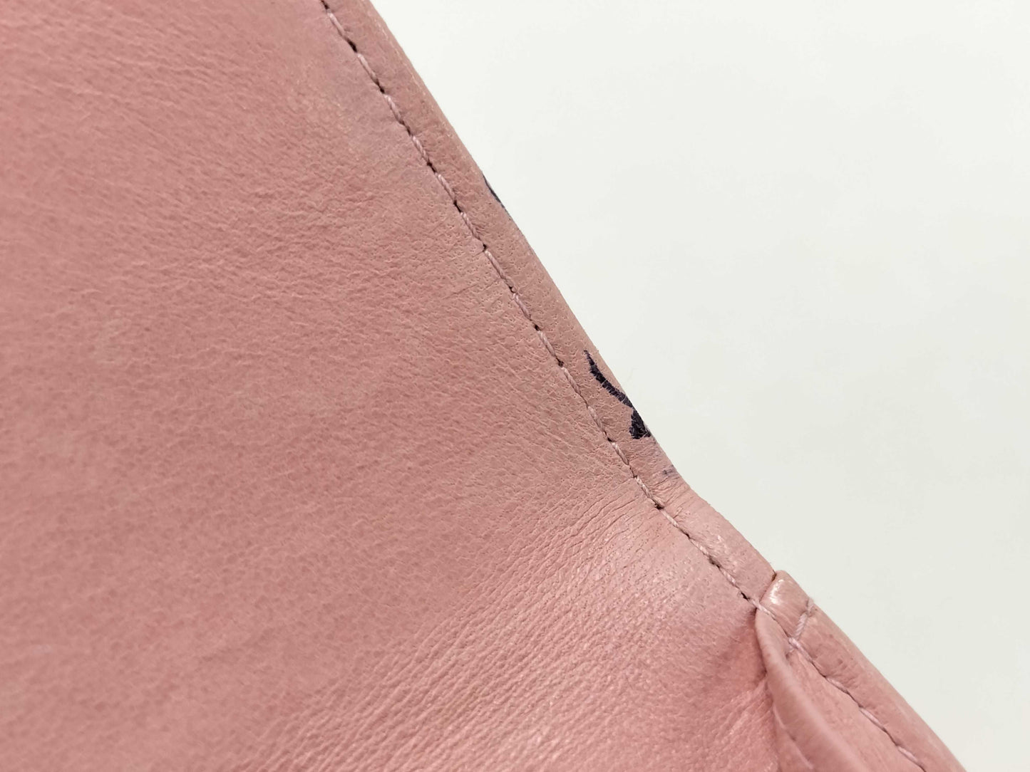 CHANEL Caviar Skin Coco Mark Double Hook Bifold Wallet Pink 9 Series Wallet