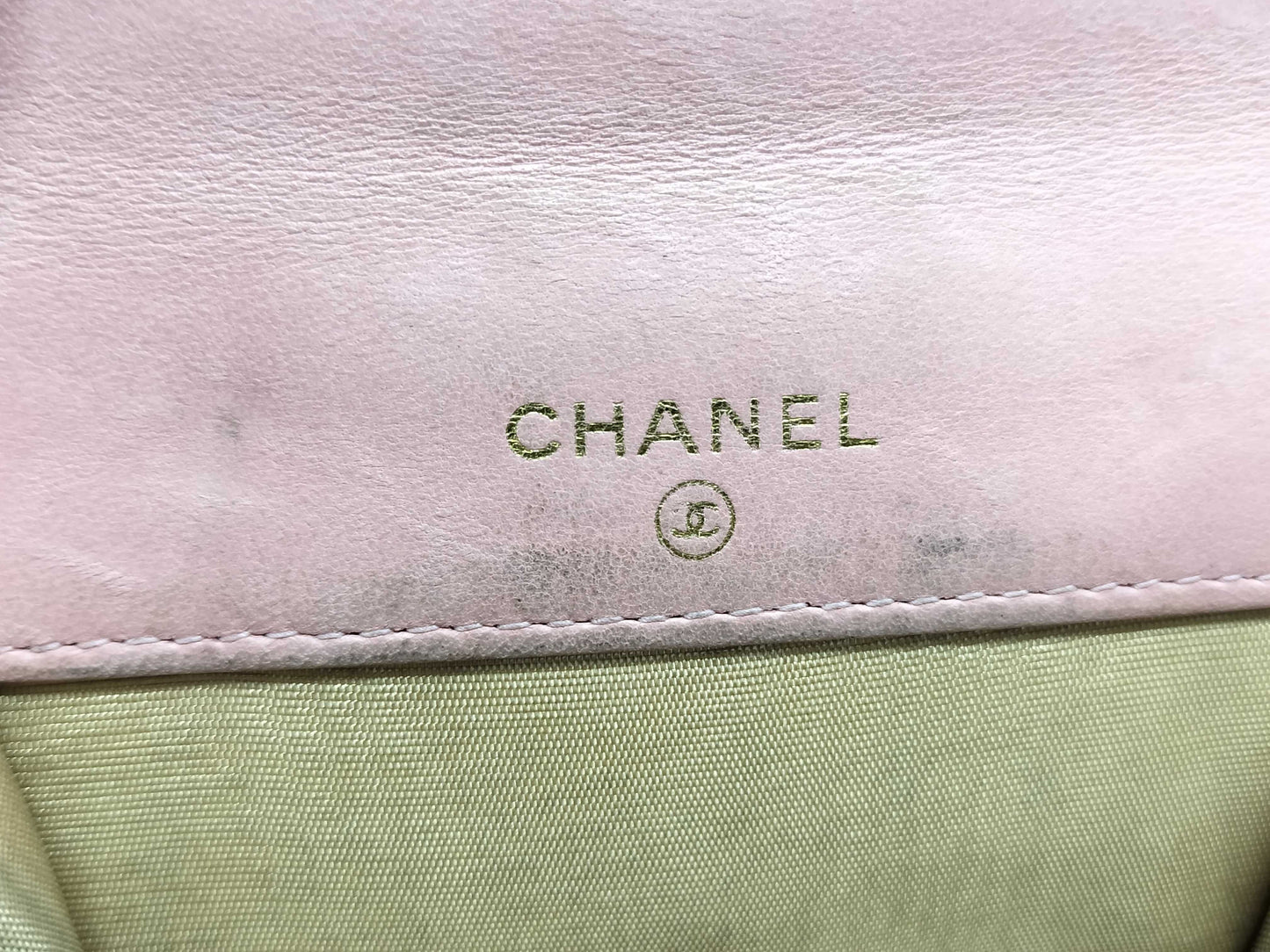 CHANEL Caviar Skin Coco Mark Double Hook Bifold Wallet Pink 9 Series Wallet