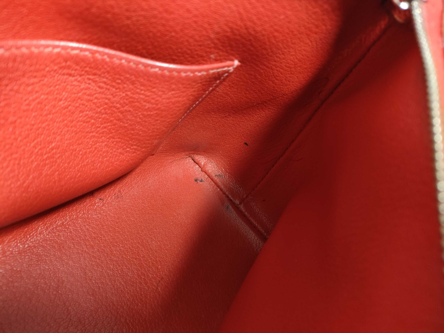 HERMES Berlingo PM Epson Rouge Bif Shoulder Bag with H Stamp