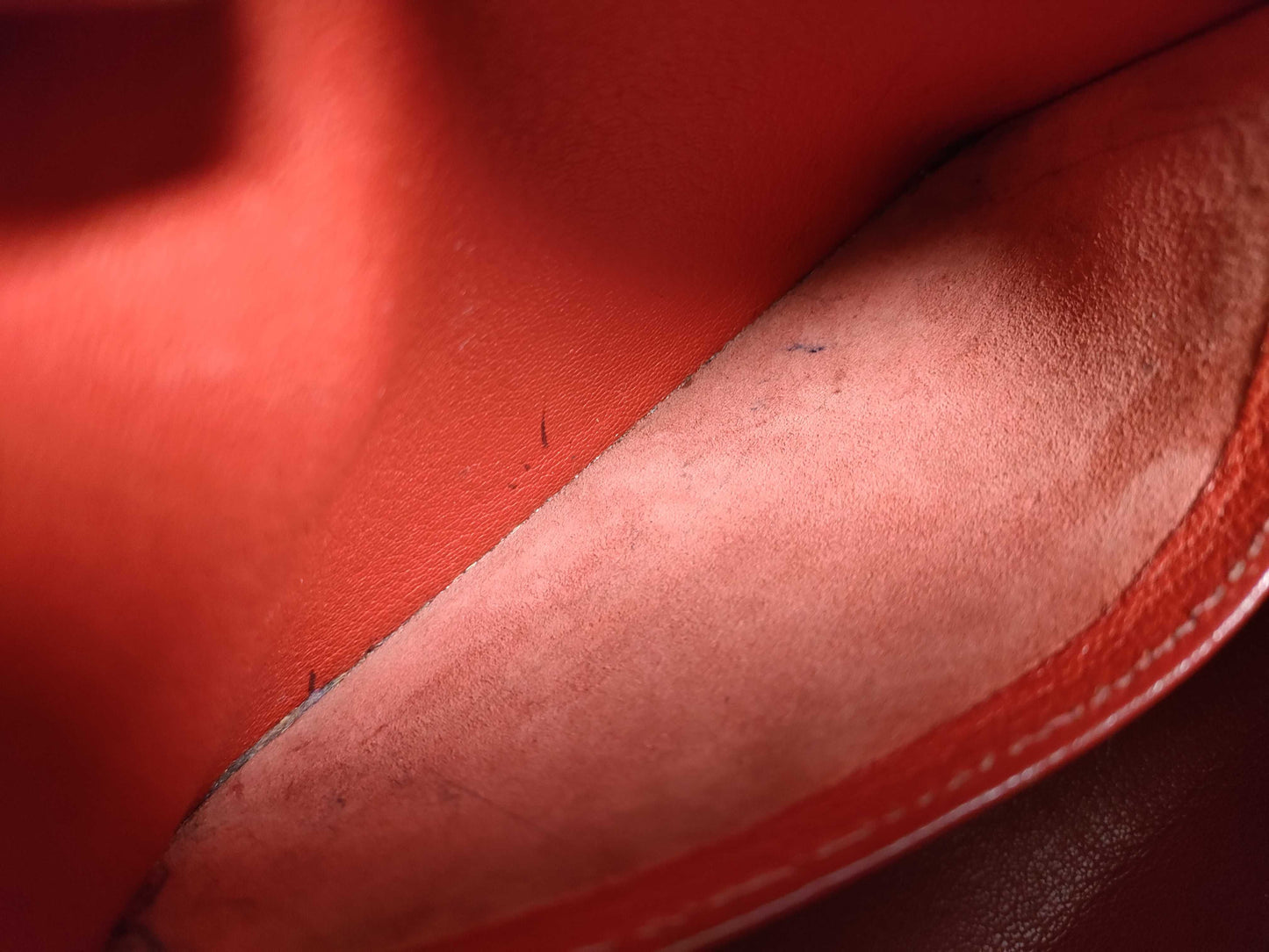 HERMES Berlingo PM Epson Rouge Bif Shoulder Bag with H Stamp