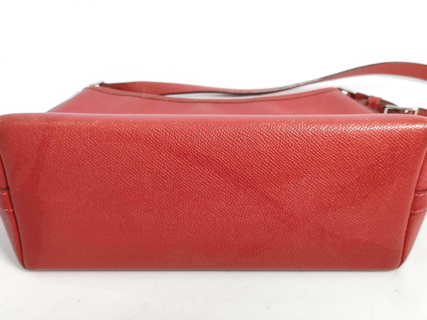 HERMES Berlingo PM Epson Rouge Bif Shoulder Bag with H Stamp
