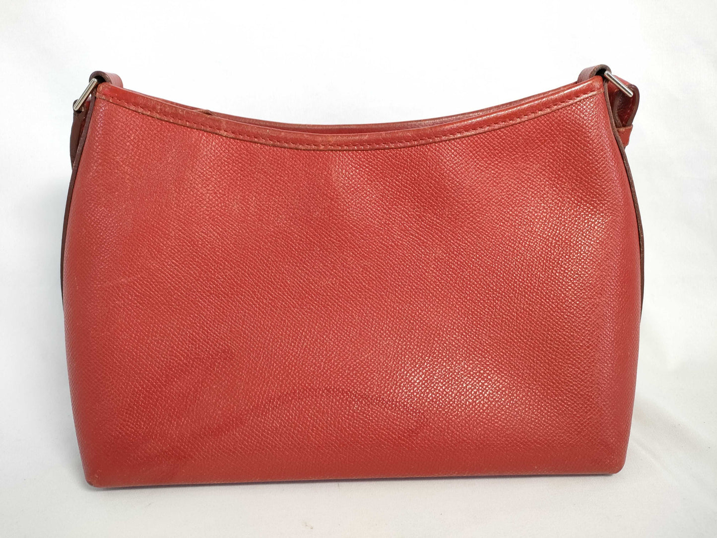 HERMES Berlingo PM Epson Rouge Bif Shoulder Bag with H Stamp
