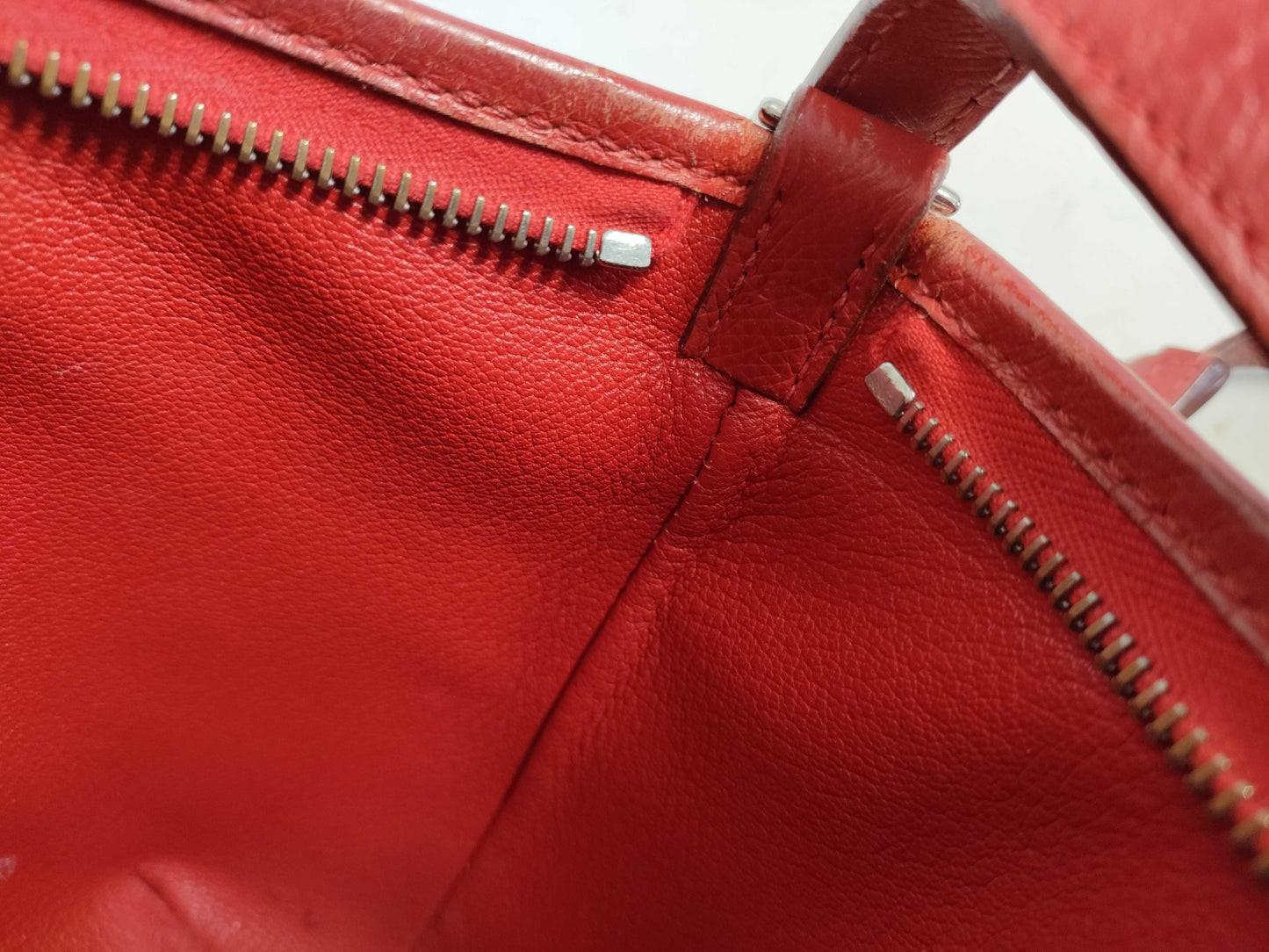 HERMES Berlingo PM Epson Rouge Bif Shoulder Bag with H Stamp
