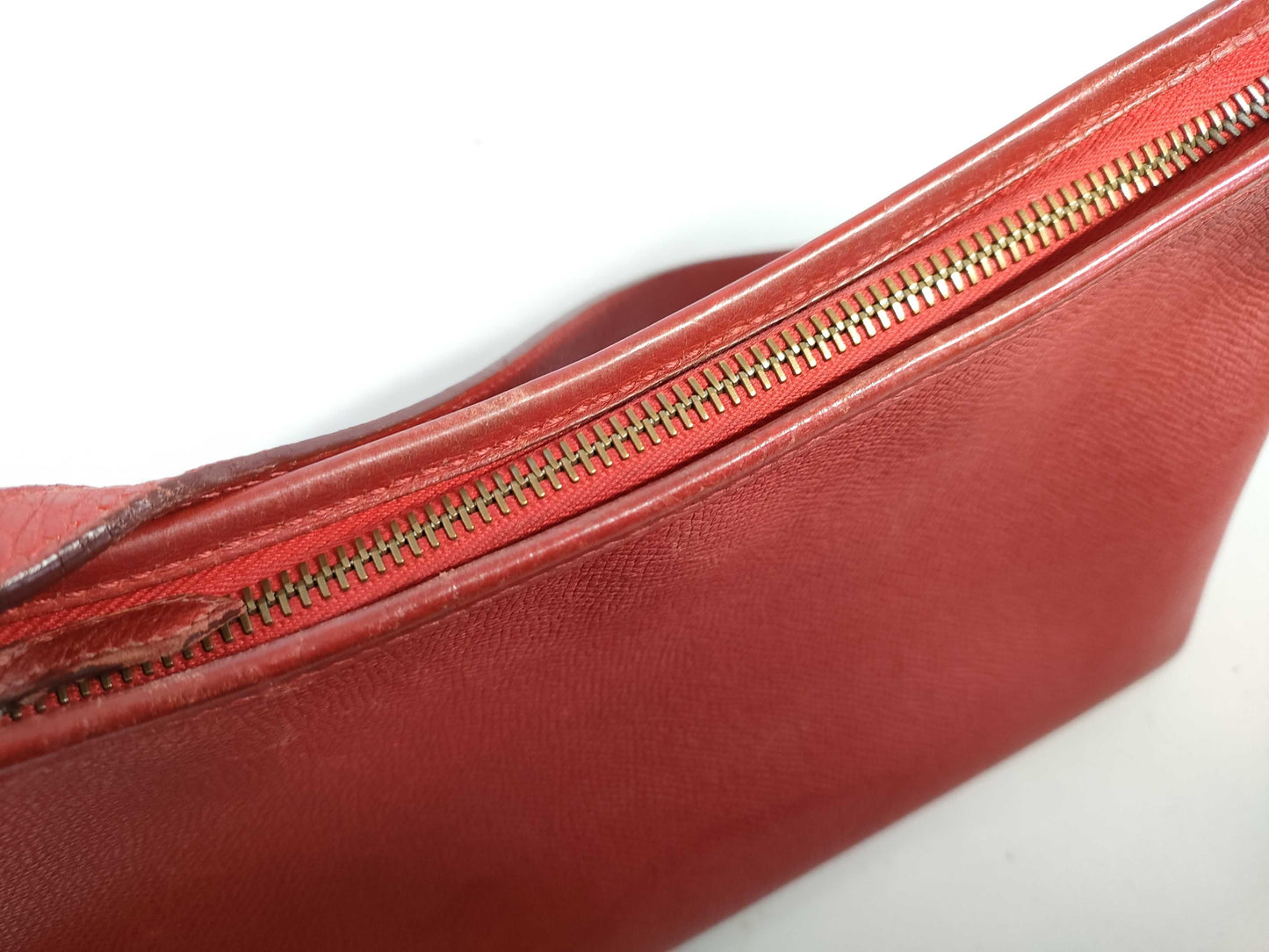 HERMES Berlingo PM Epson Rouge Bif Shoulder Bag with H Stamp