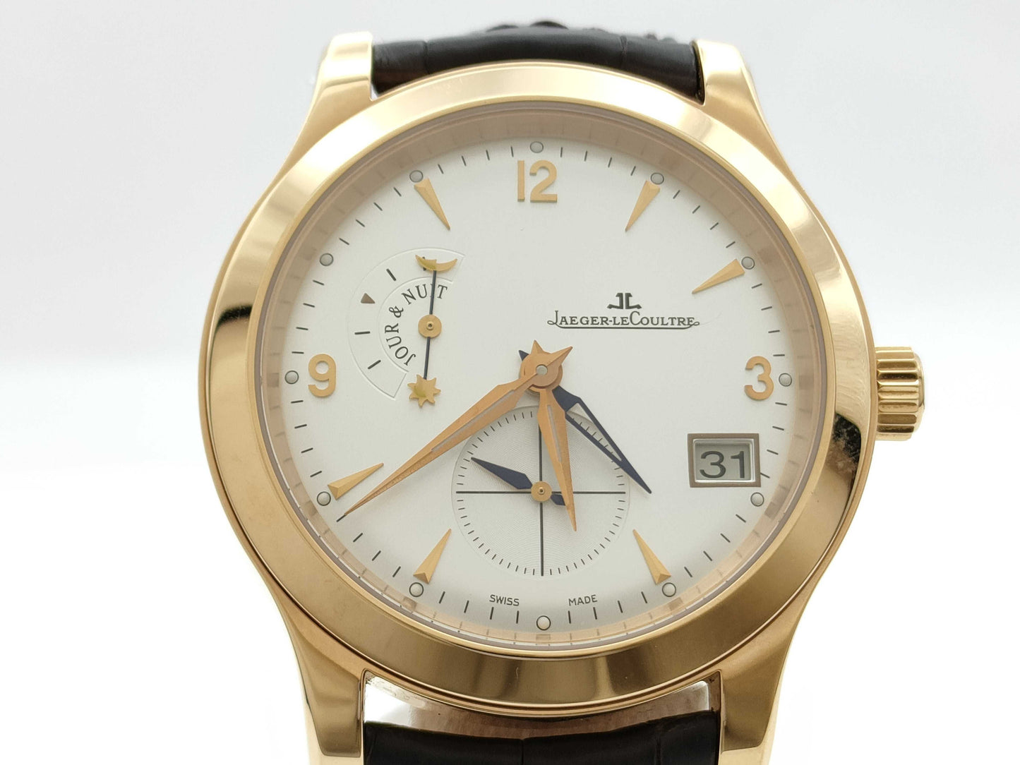 JAEGER LECOULTRE Q1622420 Master Hometime 147.2.05.S 0168 Automatic 18K Gold Men's Watch