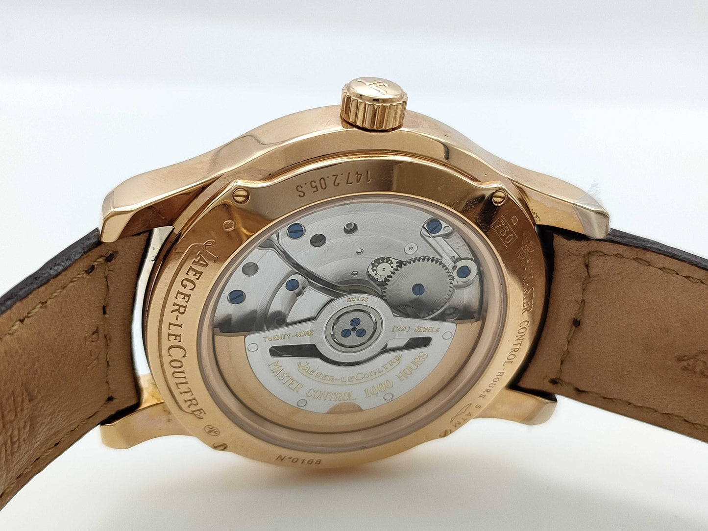 JAEGER LECOULTRE Q1622420 Master Hometime 147.2.05.S 0168 Automatic 18K Gold Men's Watch