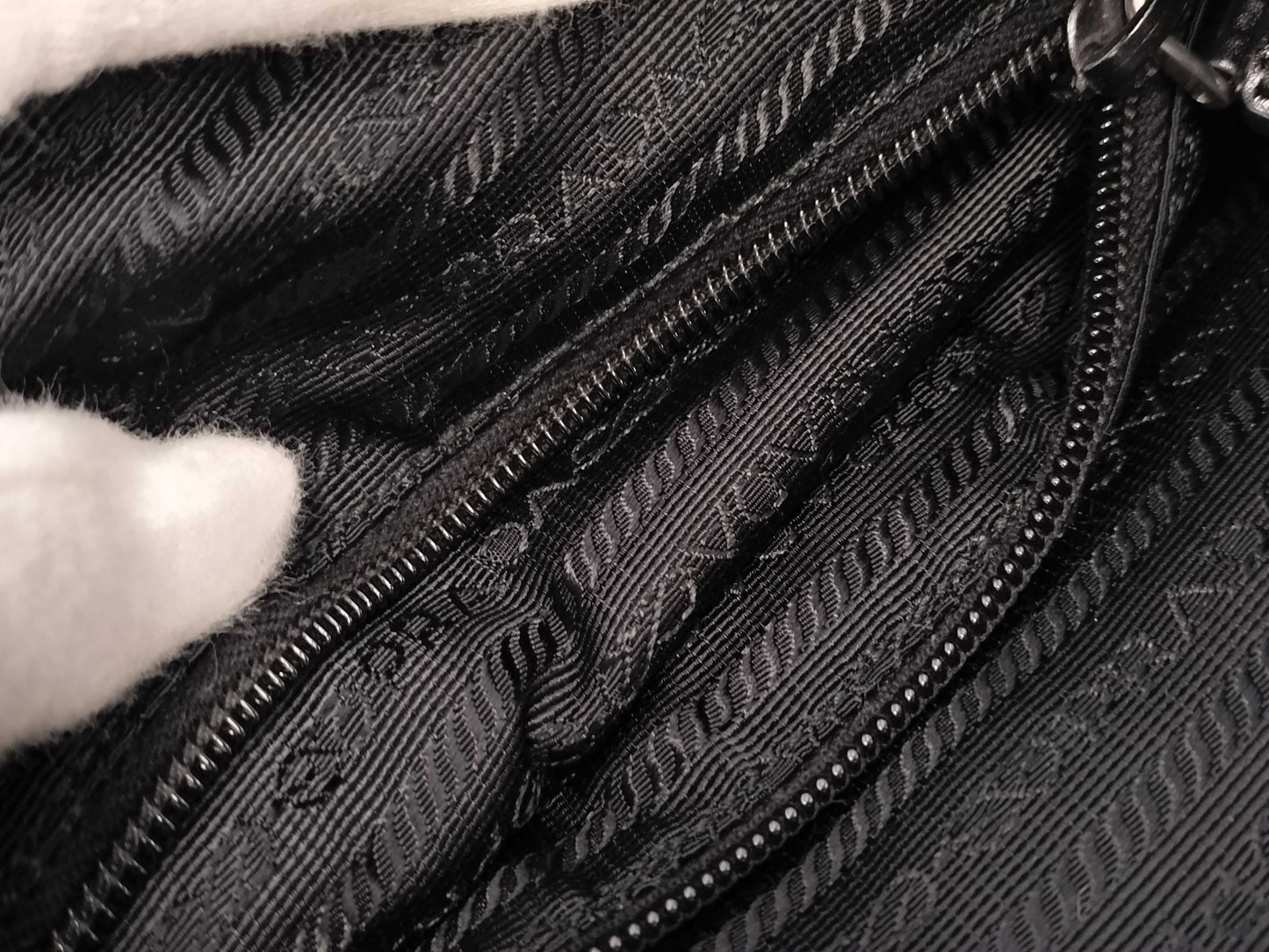 PRADA Prada Triangle Logo Black Shoulder Bag