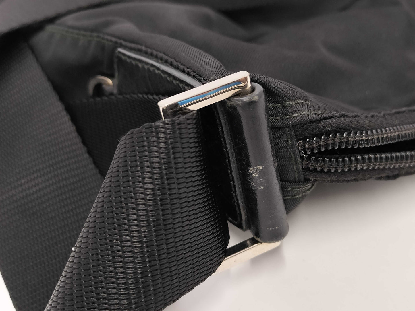 PRADA Prada Triangle Logo Black Shoulder Bag