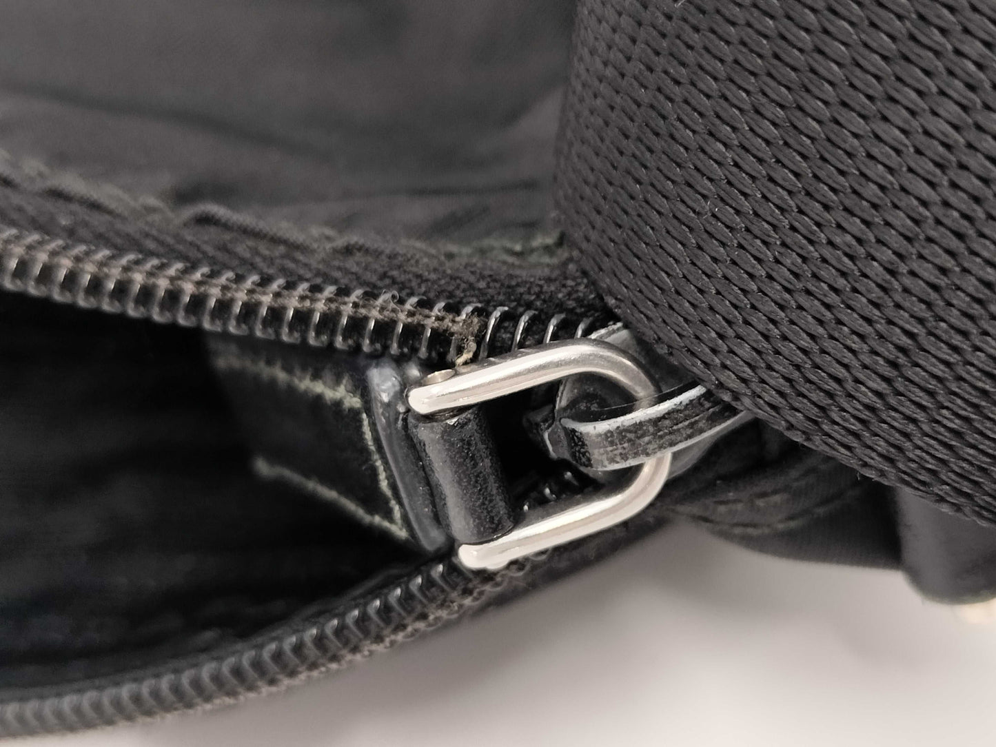 PRADA Prada Triangle Logo Black Shoulder Bag