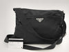 PRADA Prada Triangle Logo Black Shoulder Bag