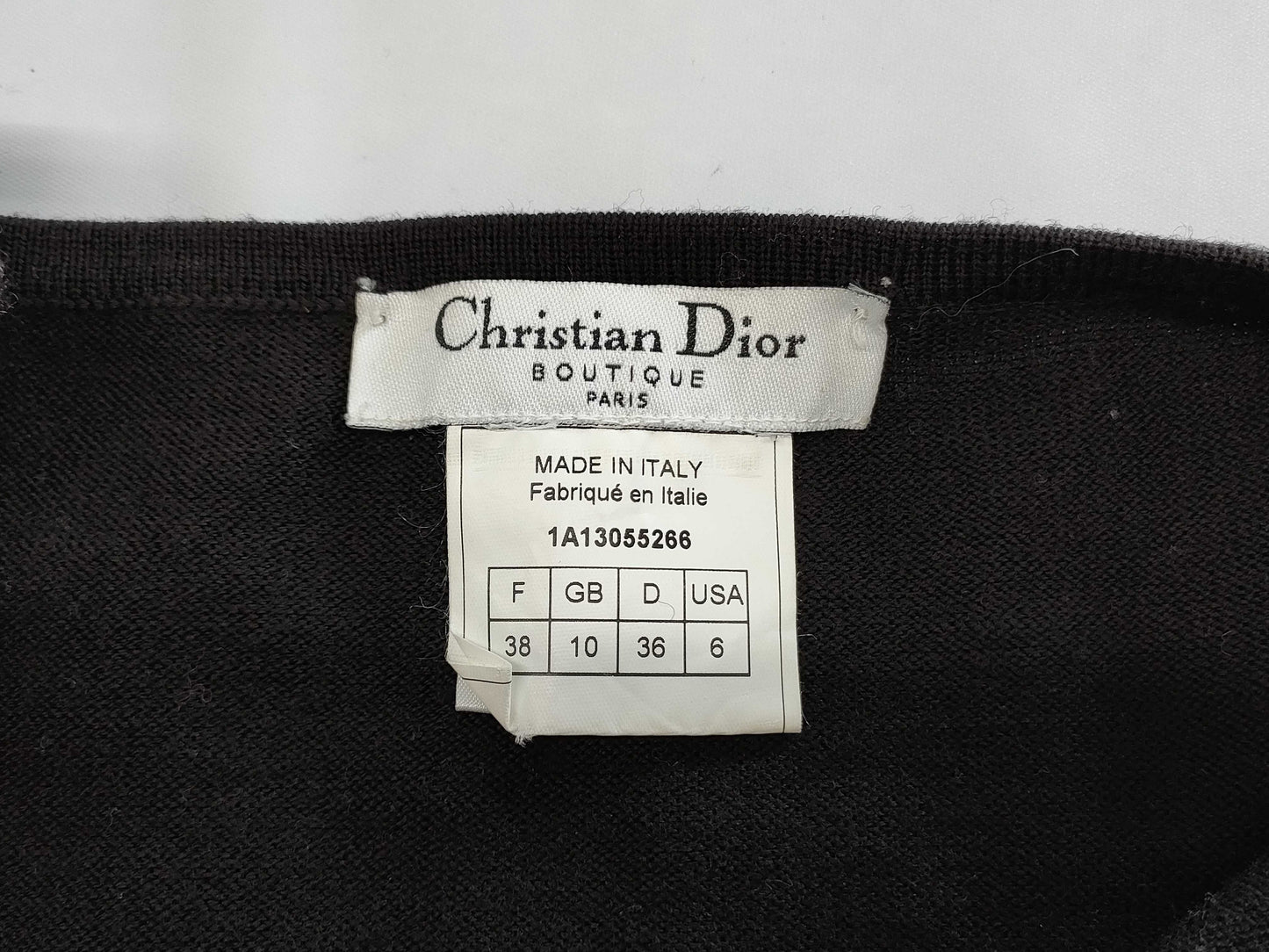 Dior Christian Dior Camisole Knit Black Size 38 Tops