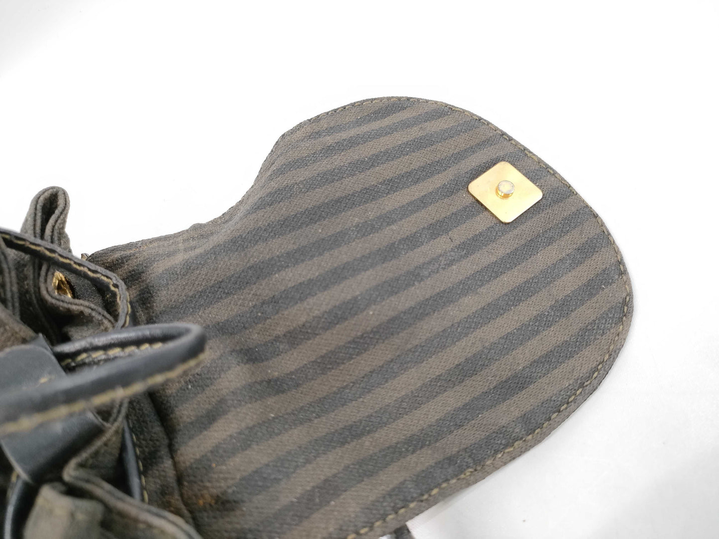 FENDI Mini Drawcord Striped Backpack