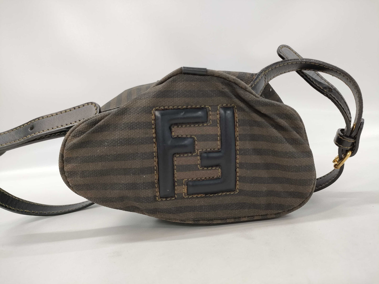 FENDI Mini Drawcord Striped Backpack
