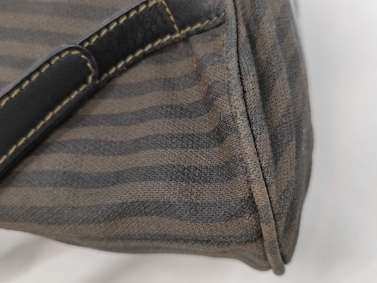 FENDI Mini Drawcord Striped Backpack