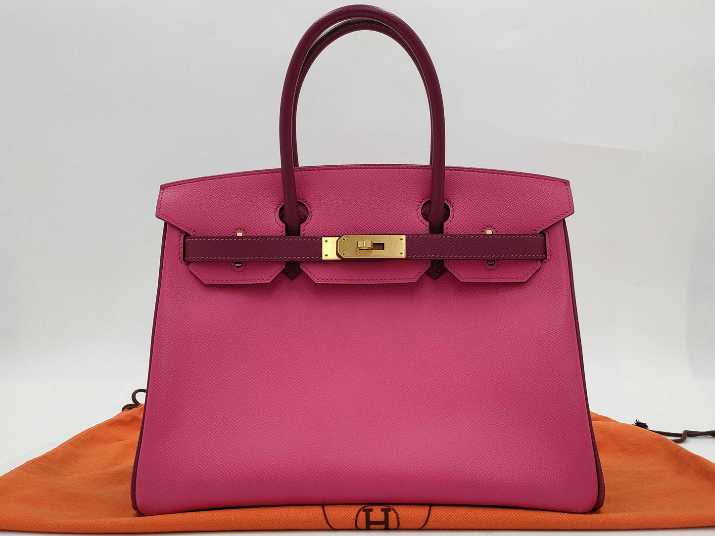 HERMES Birkin 30 Personal Order Epson Pink □R Handbag