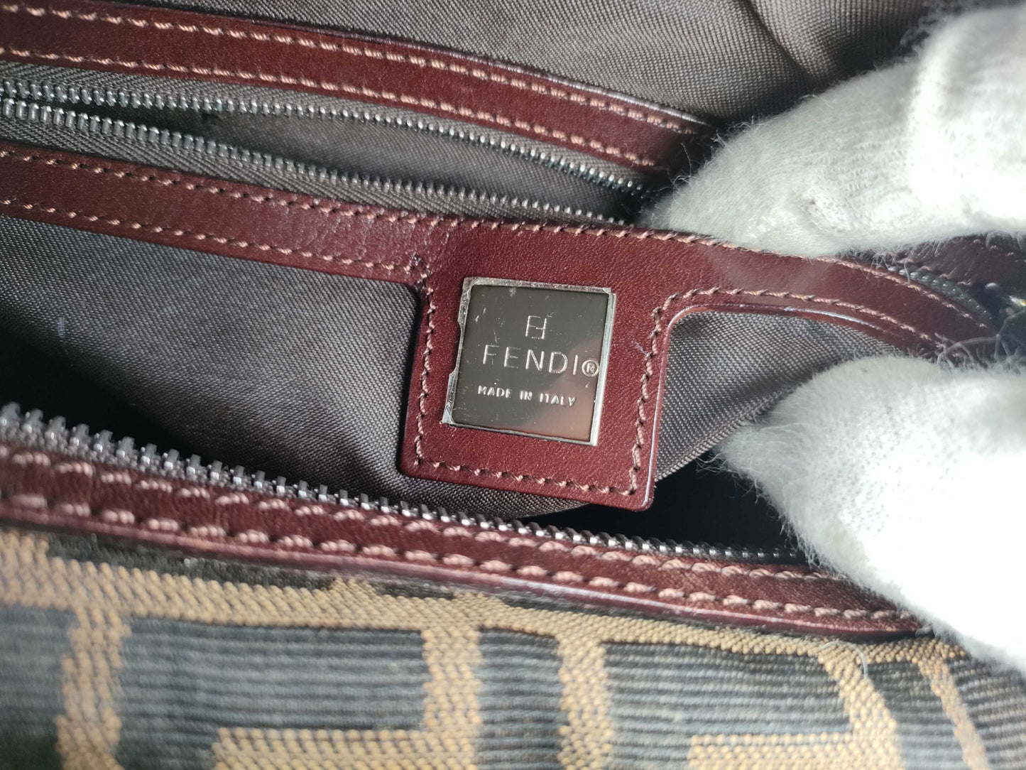 FENDI Zucca pattern mini Boston bag handbag