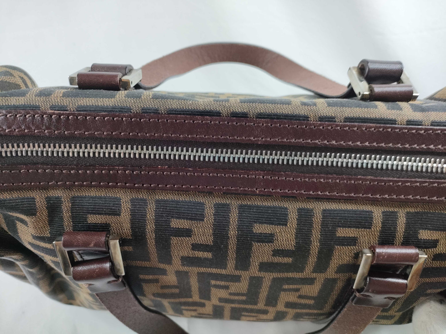 FENDI Zucca pattern mini Boston bag handbag