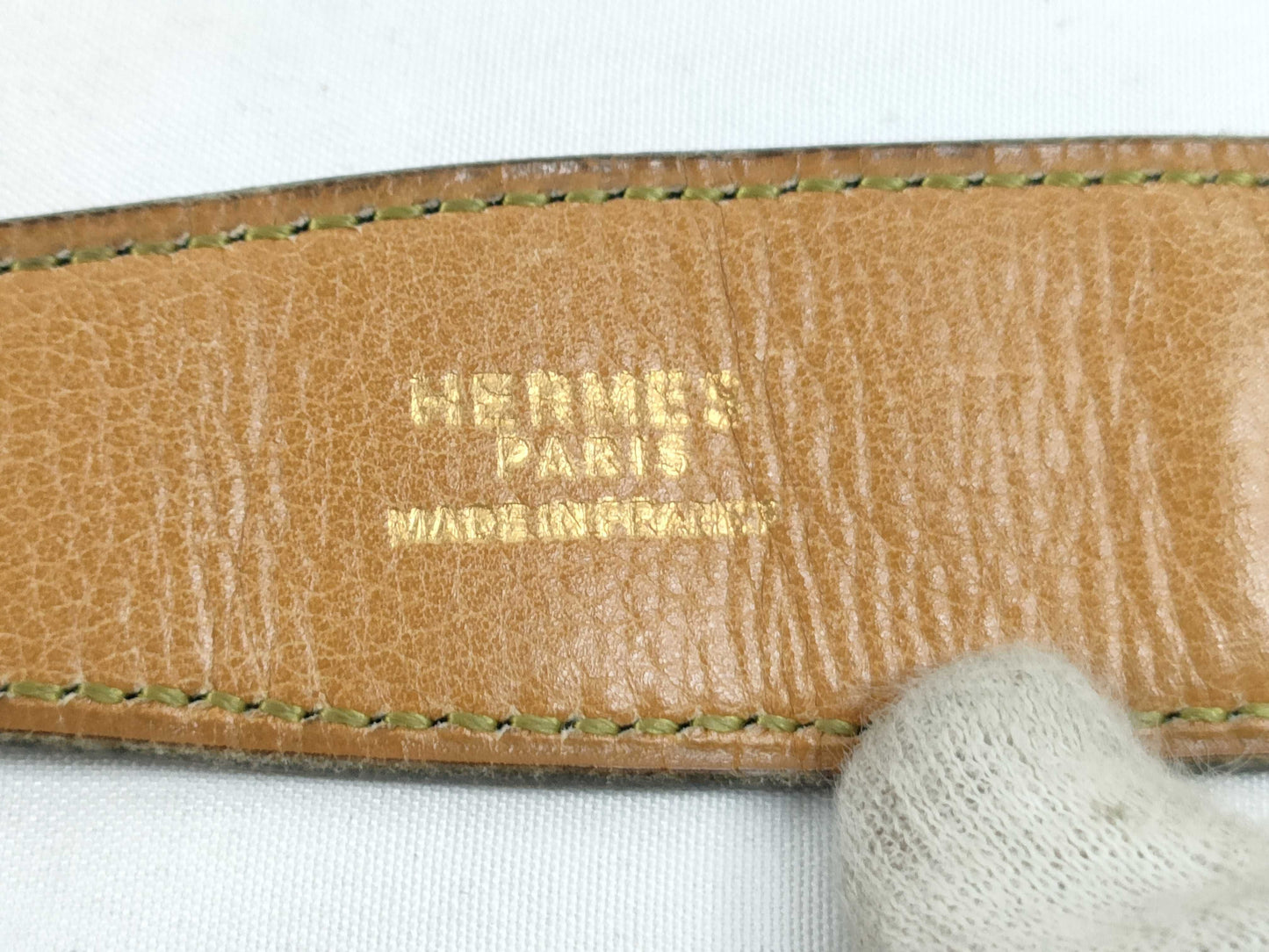 HERMES Niloticus Belt with Horse Harness Motif, Black, 〇G Belt