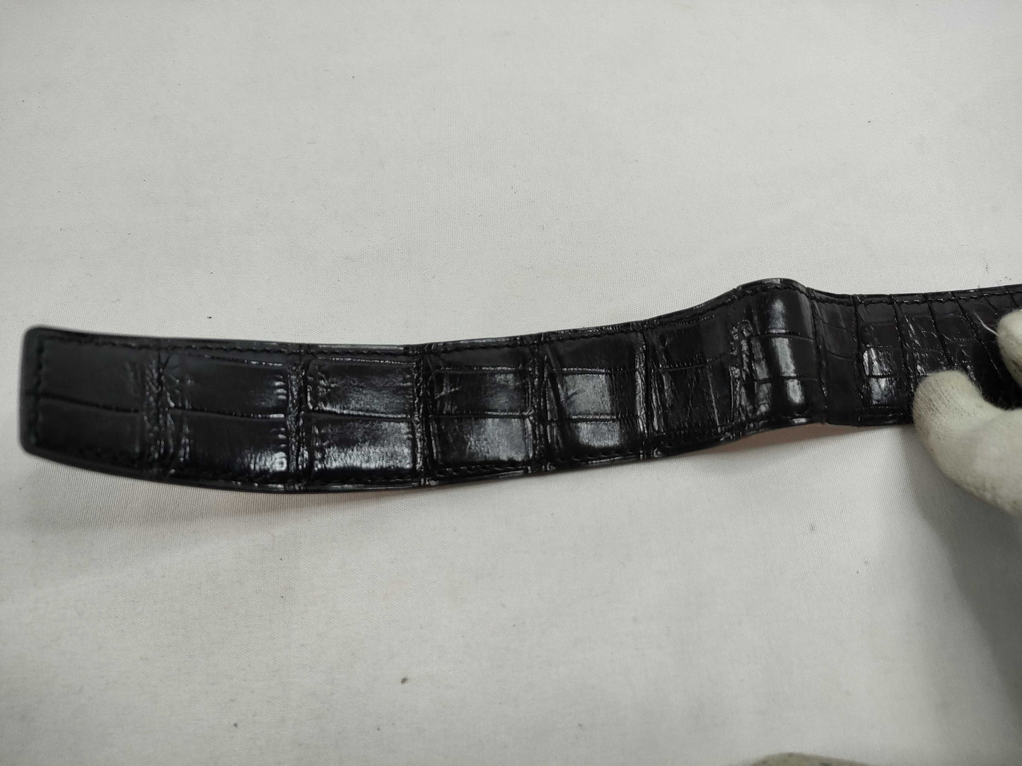 HERMES Niloticus Belt with Horse Harness Motif, Black, 〇G Belt