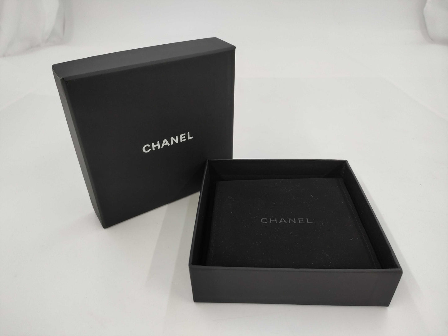CHANEL Coco Mark Rhinestone Bangle Silver A22A Bracelet/Bangle