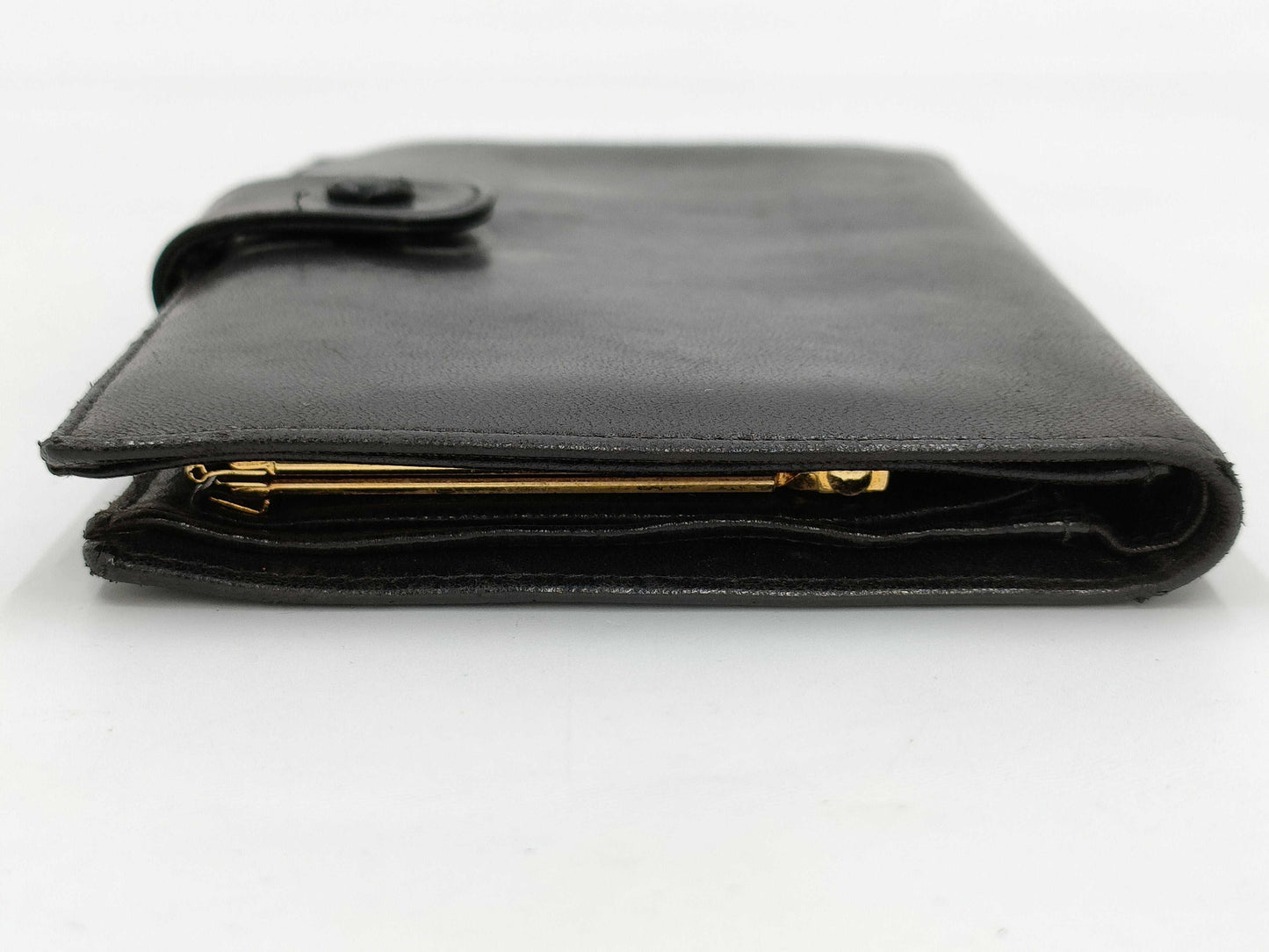 CHANEL Coco Mark Double Flap Long Wallet Black