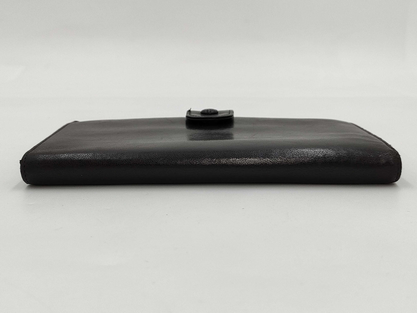 CHANEL Coco Mark Double Flap Long Wallet Black
