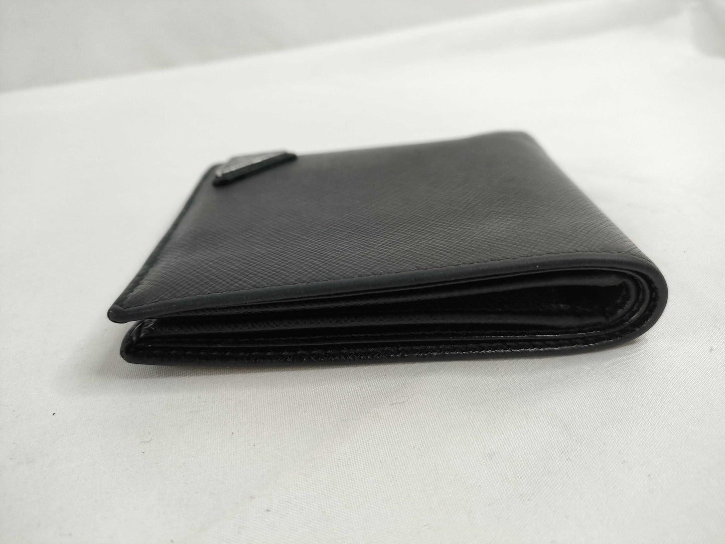 PRADA Saffiano Bi-fold Compact Wallet, Black