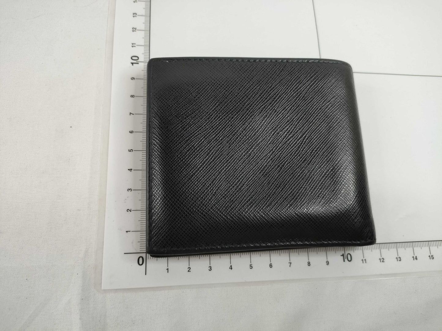 PRADA Saffiano Bi-fold Compact Wallet, Black