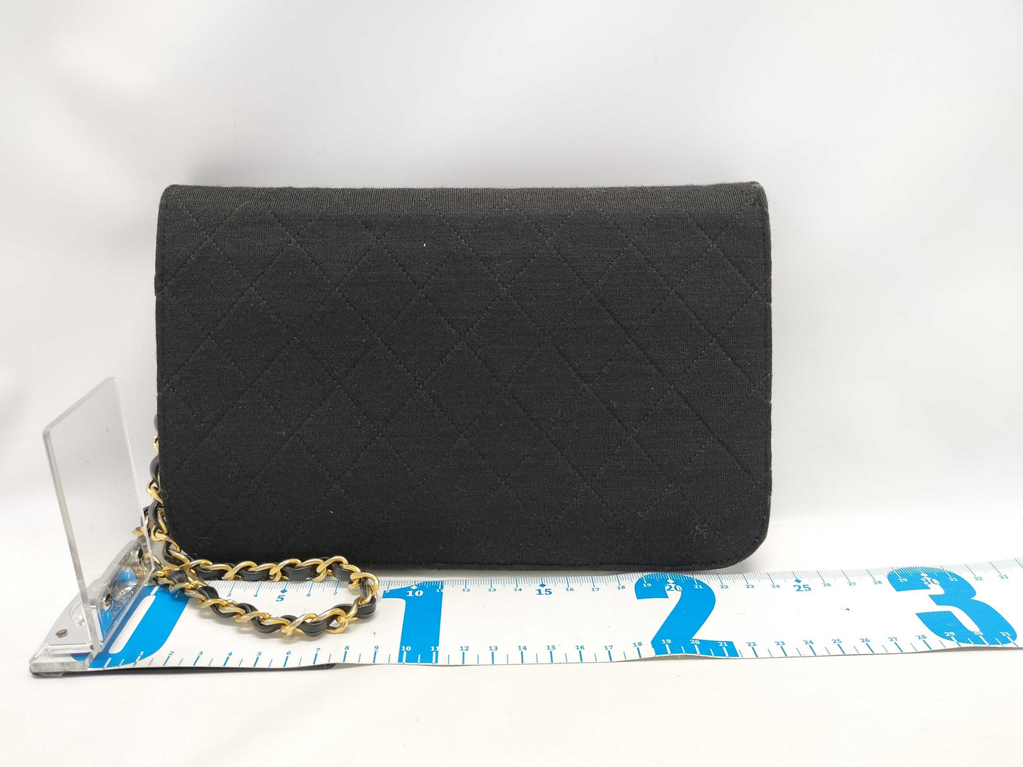 CHANEL Cotton Push Lock Black Shoulder Bag